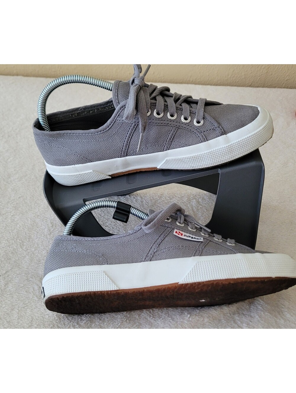 Superga 2750 COTU Classic Sneaker Grey Textile Womens Size 8 W. S000010.